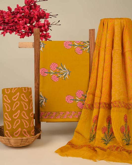 CHIFFON DUPATTA COTTON SUIT