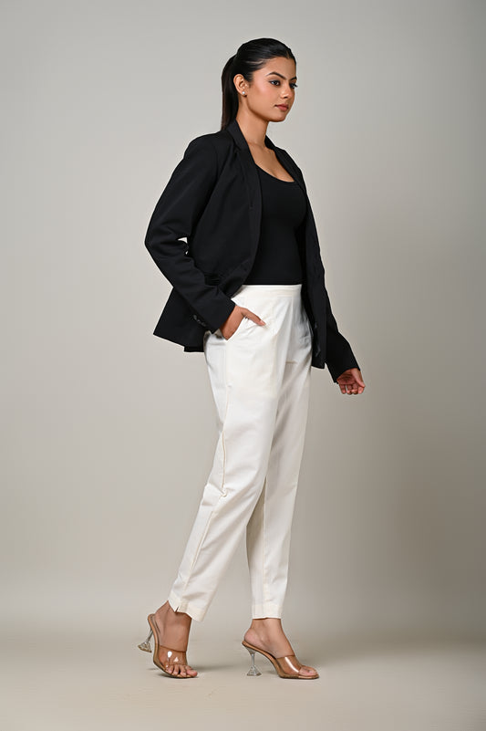 WHITE COTTON PANT FOR WOMEN