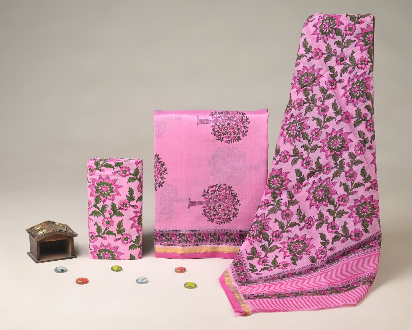 Chanderi Silk Suit Set