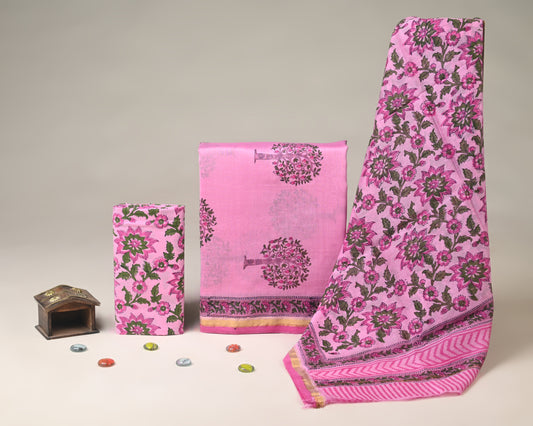 Chanderi Silk Suit Set