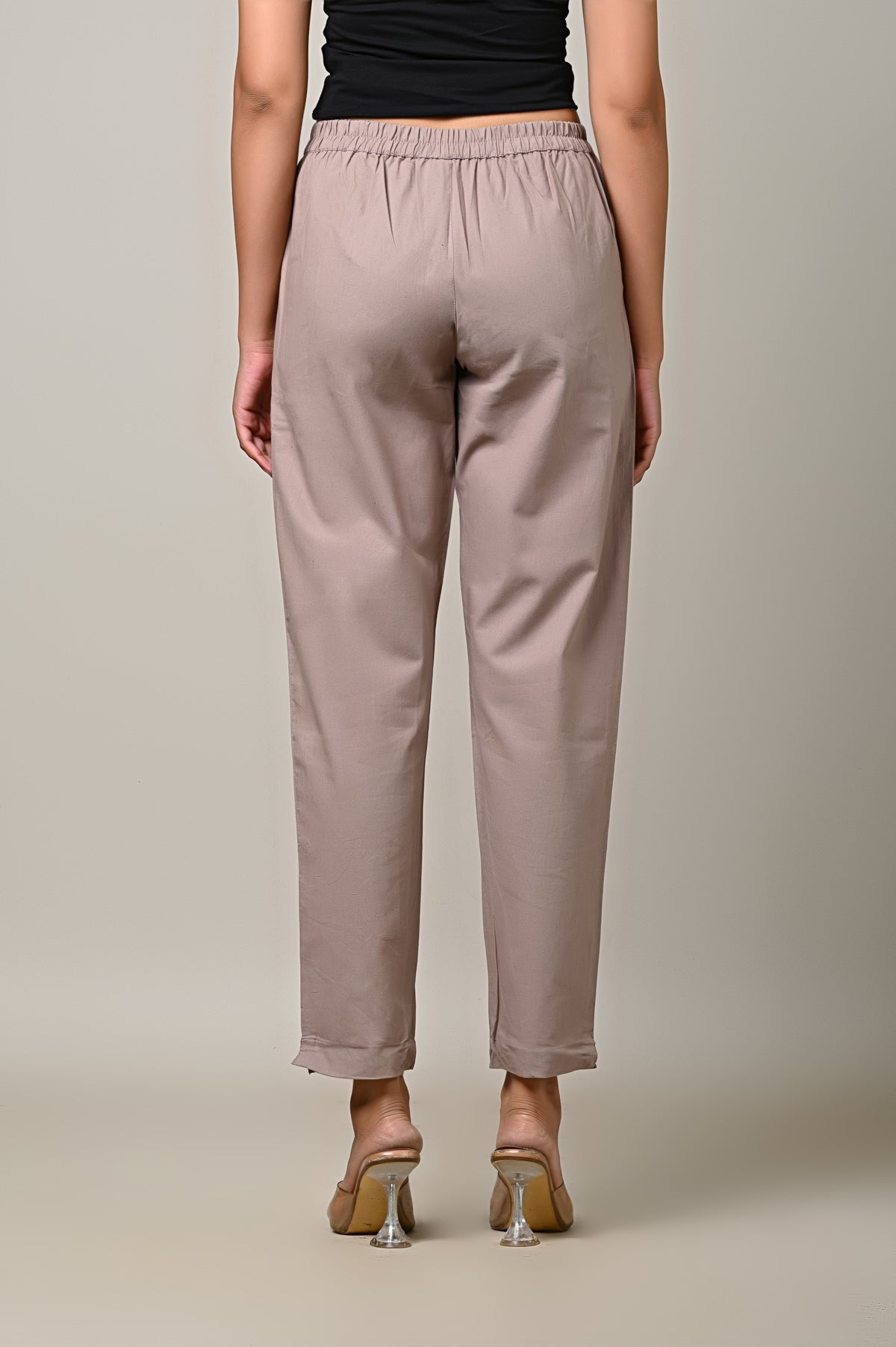 GREY COTTON PANT FOR WOMEN