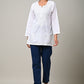 BLUE COTTON PANT FOR WOMEN