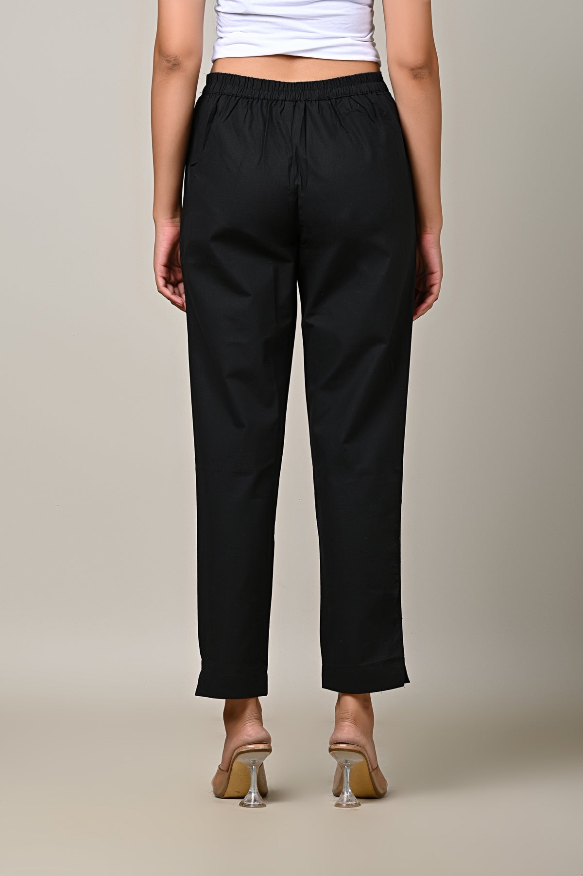 BLACK COTTON PANT FOR WOMEN
