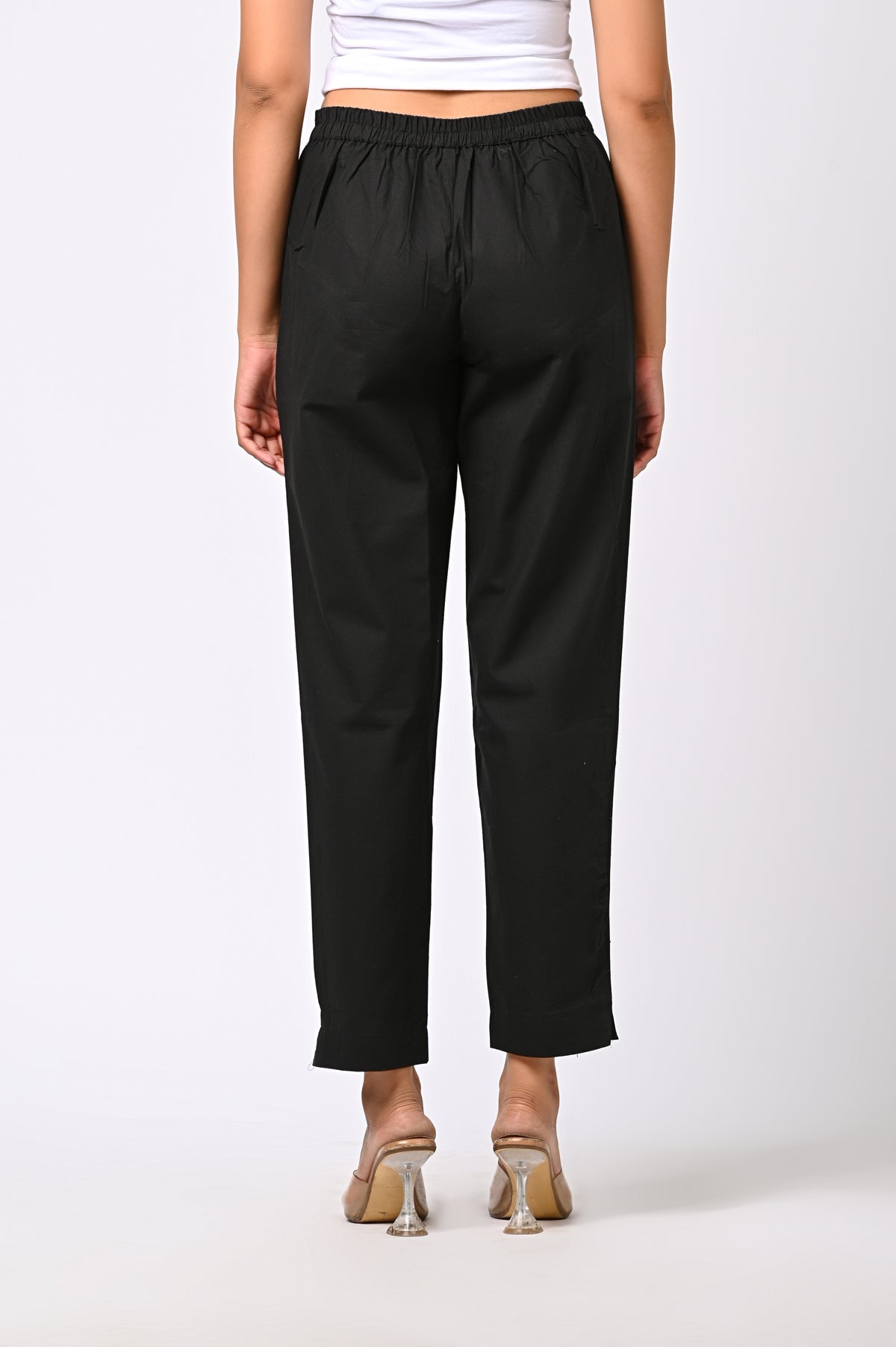BLACK COTTON PANT FOR WOMEN