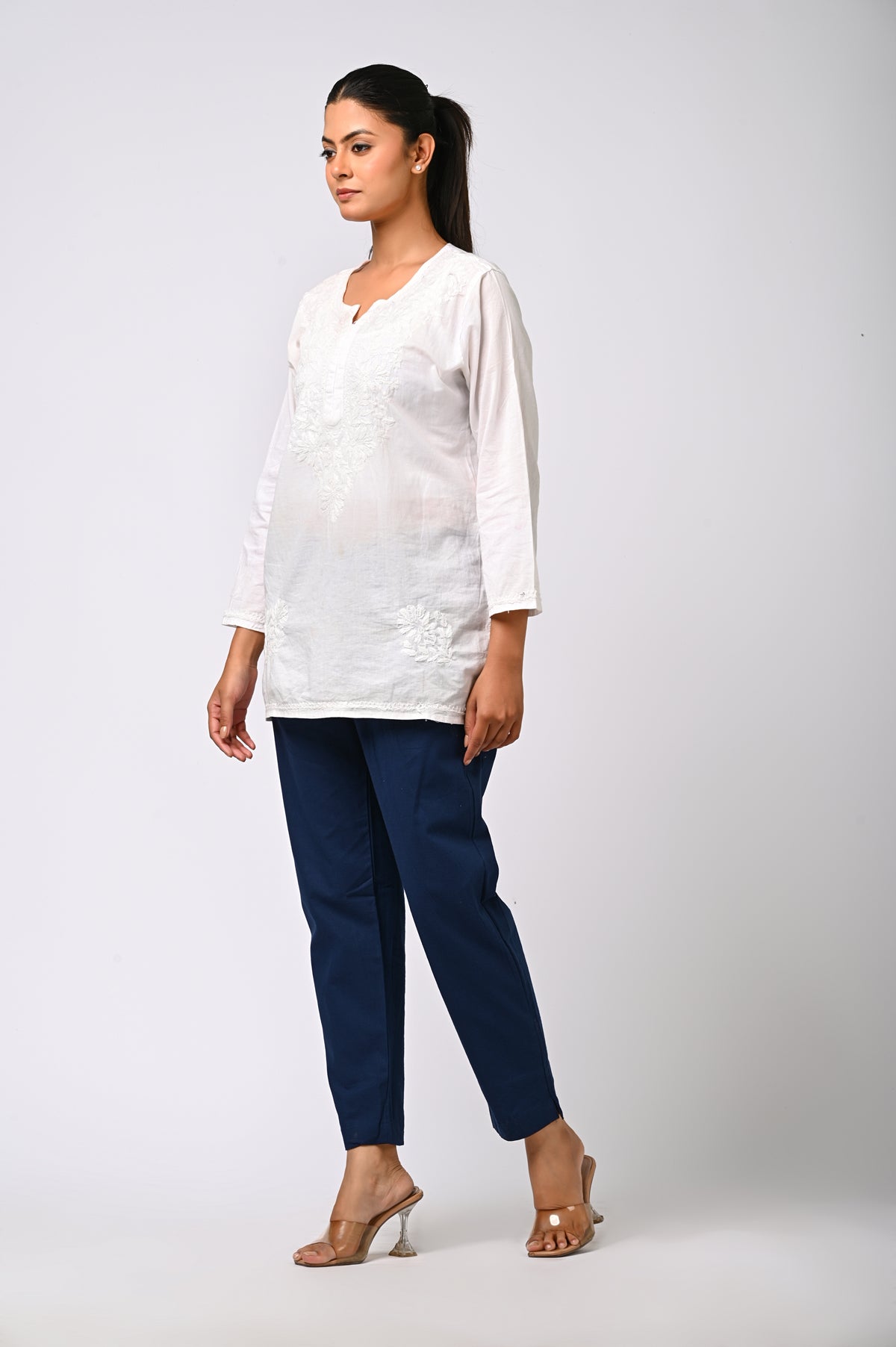🎁 BLUE COTTON PANT FOR WOMEN (Discount)