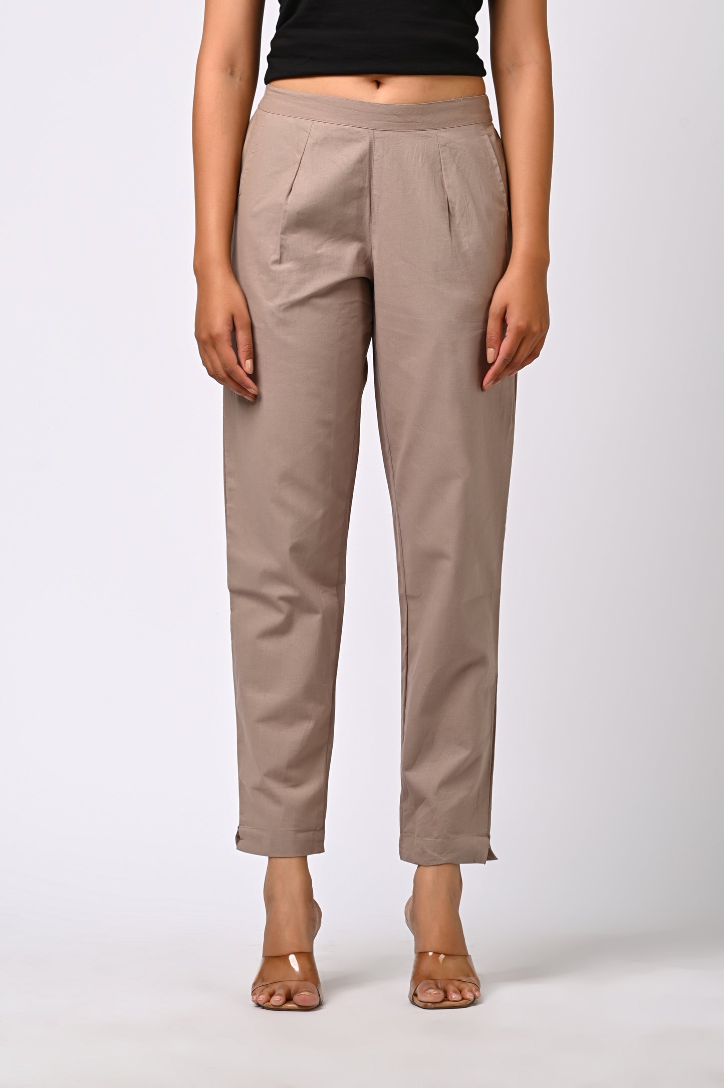 GREY COTTON PANT FOR WOMEN
