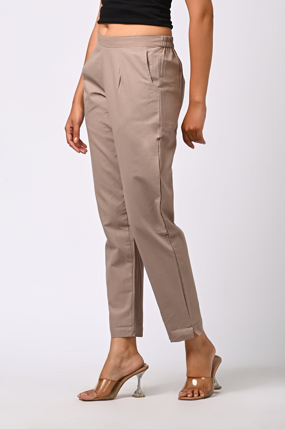 🎁 GREY COTTON PANT FOR WOMEN (Discount)