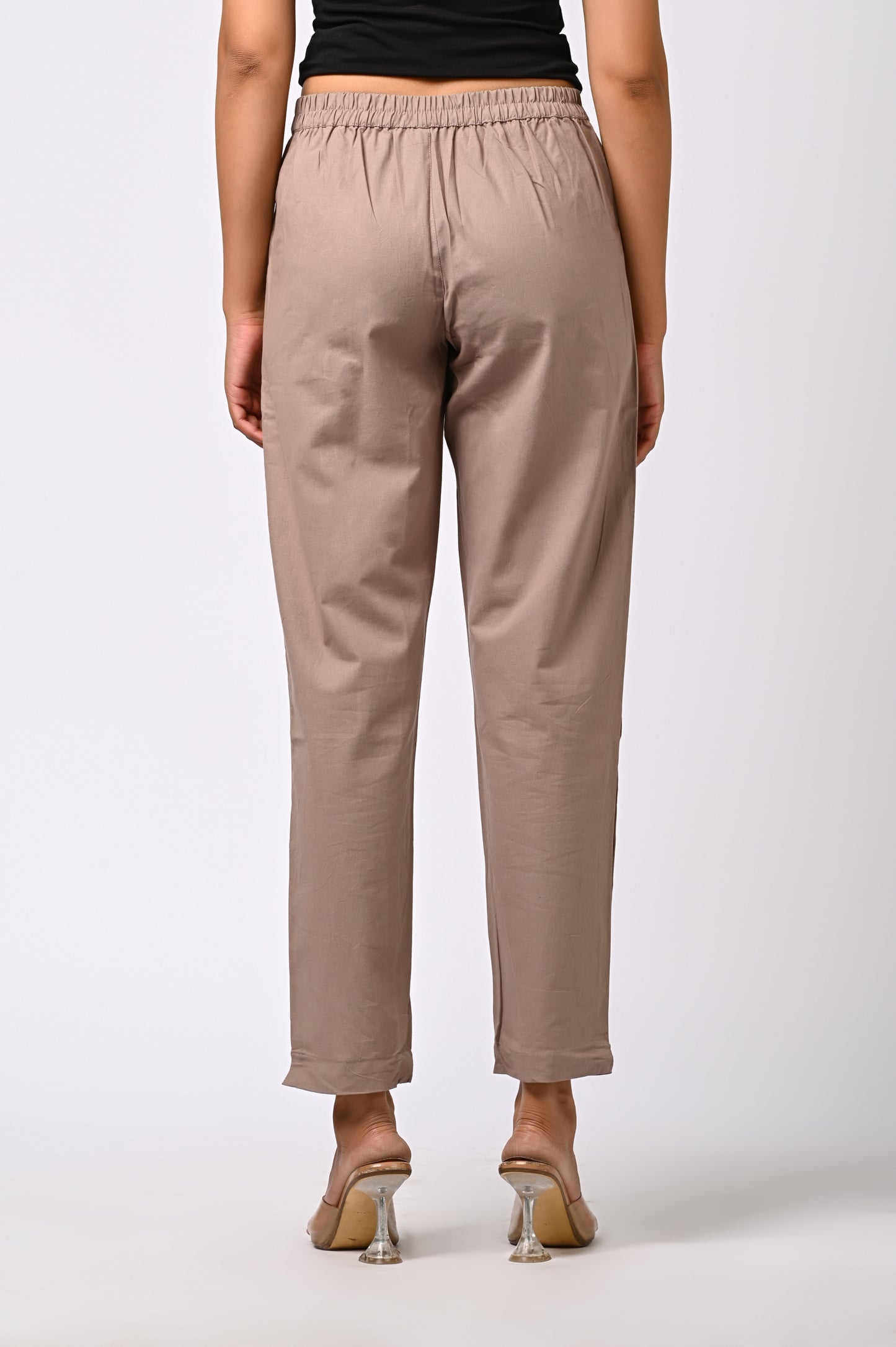 GREY COTTON PANT FOR WOMEN