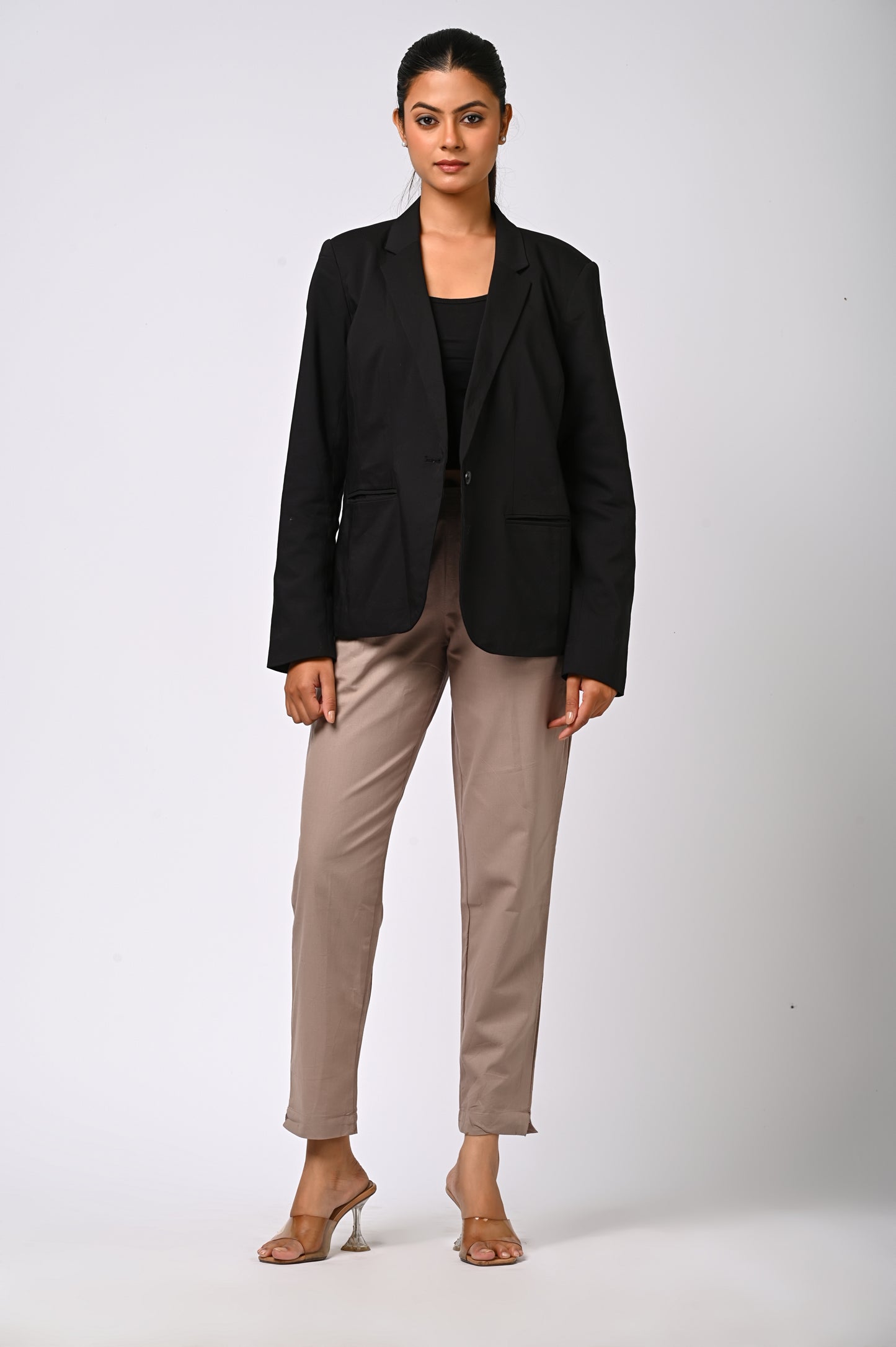 GREY COTTON PANT FOR WOMEN