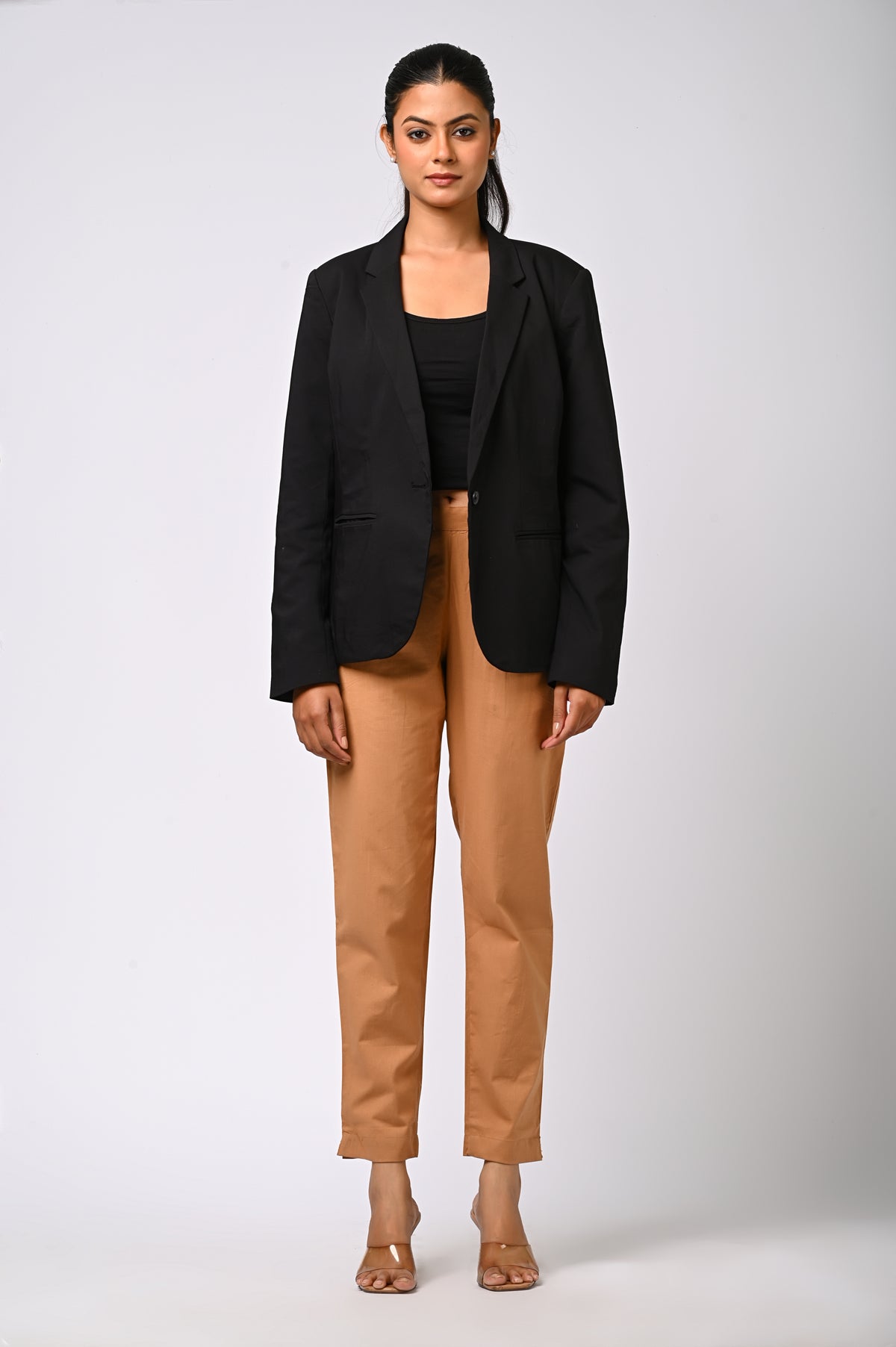 COFFEE COTTON PANT FOR WOMEN