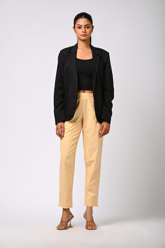 🎁 BEIGE COTTON PANT FOR WOMEN (Discount)