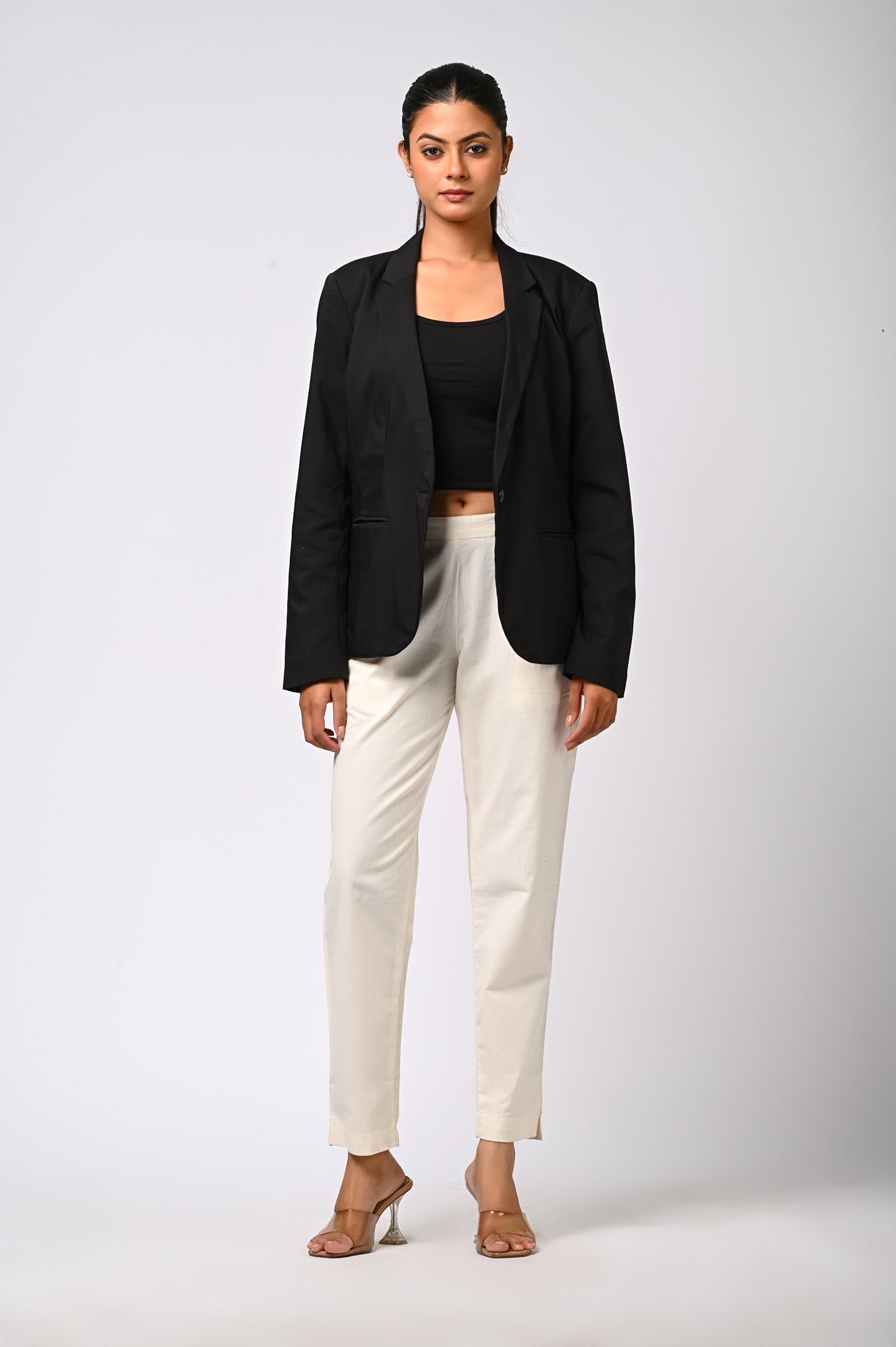 WHITE COTTON PANT FOR WOMEN