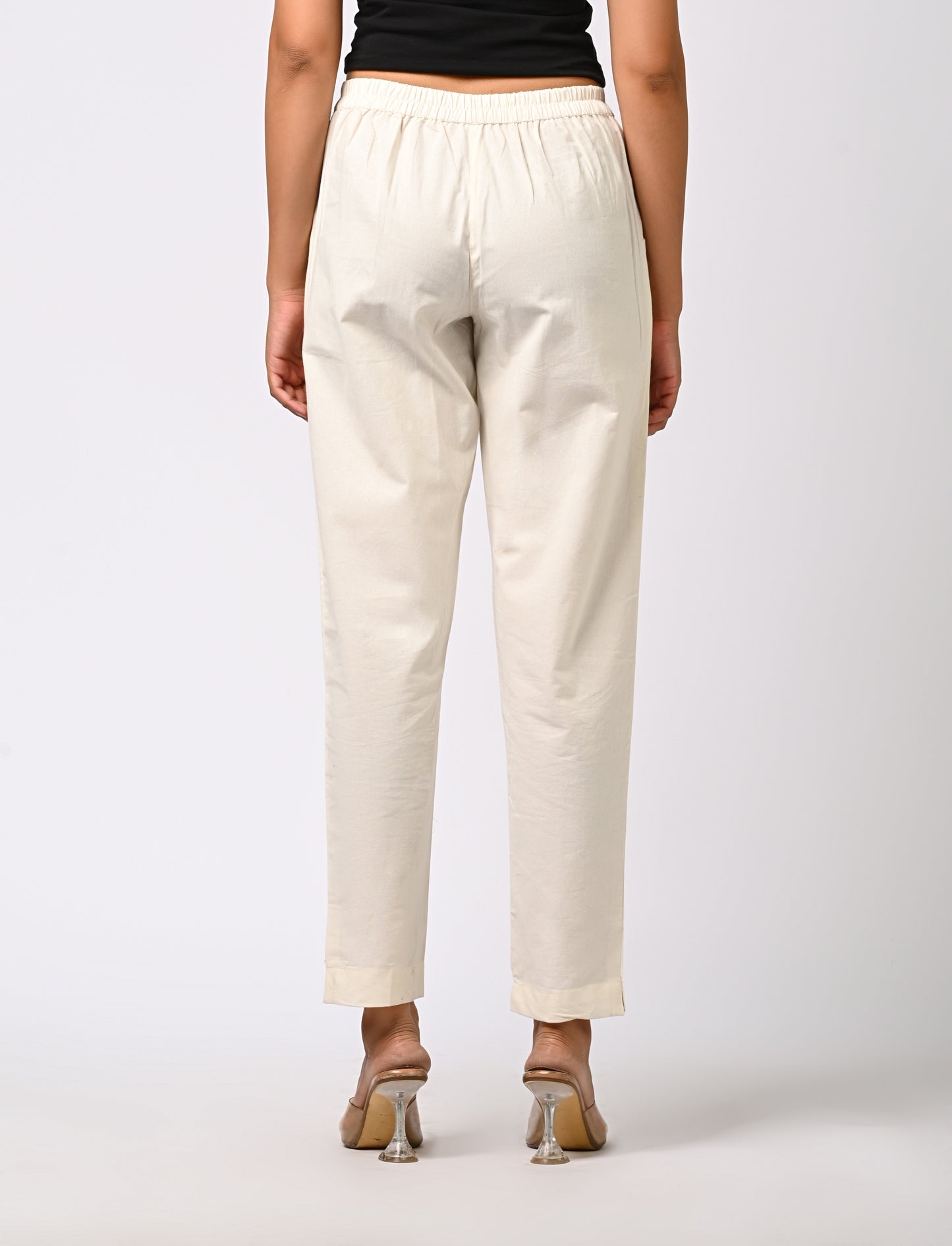WHITE COTTON PANT FOR WOMEN