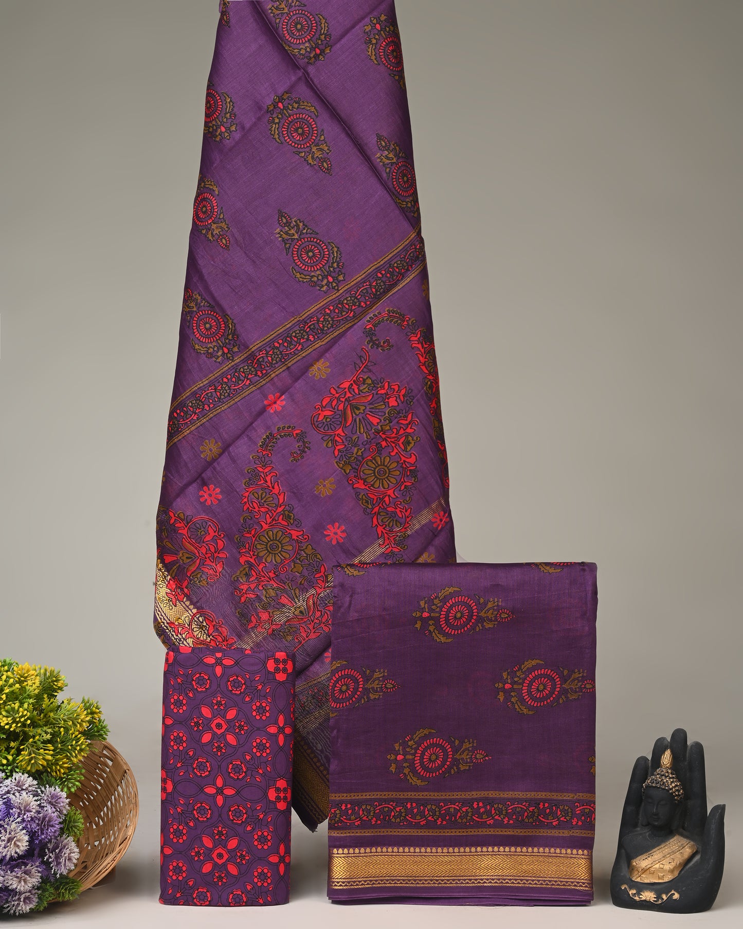 Maheshwari Silk Suit Set