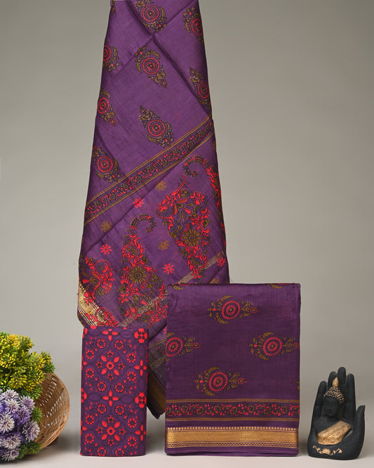 Maheshwari Silk Suit Set
