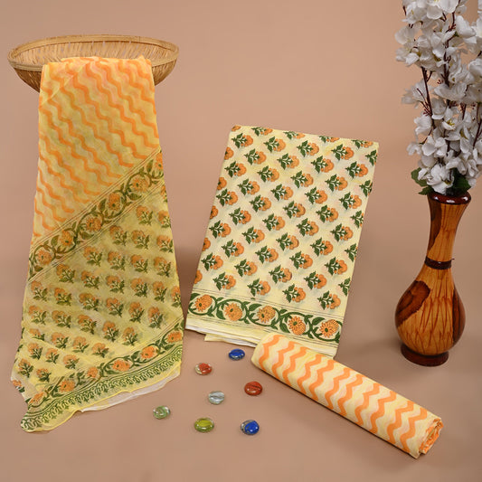 CHIFFON DUPATTA COTTON SUIT