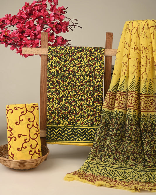 CHIFFON DUPATTA COTTON SUIT