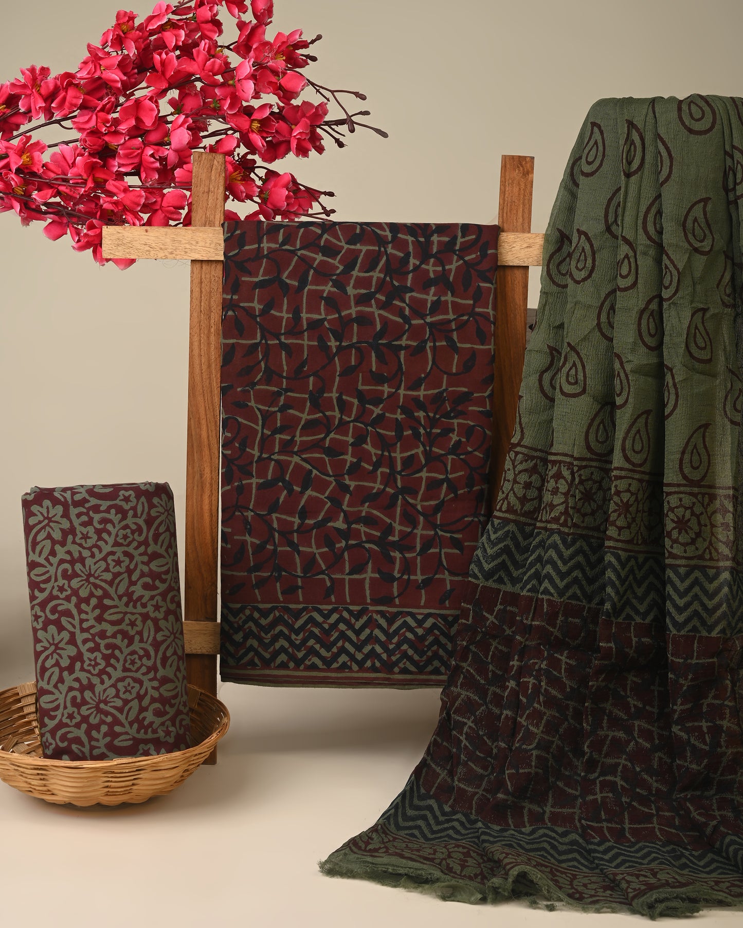 CHIFFON DUPATTA COTTON SUIT