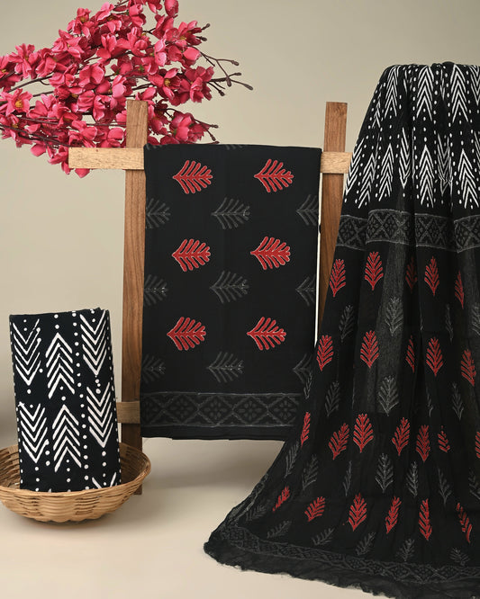 CHIFFON DUPATTA COTTON SUIT