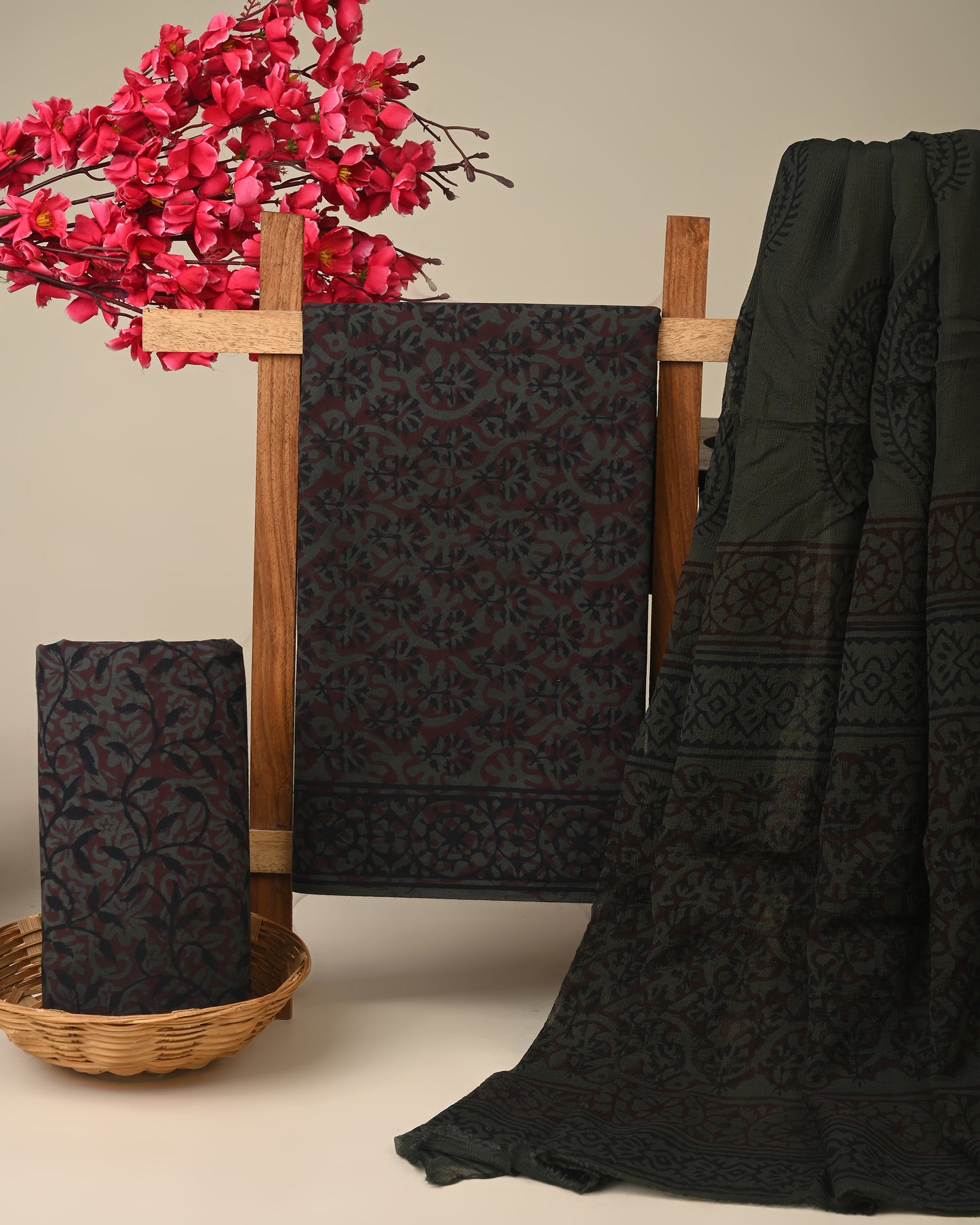 CHIFFON DUPATTA COTTON SUIT