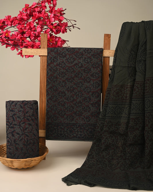 CHIFFON DUPATTA COTTON SUIT