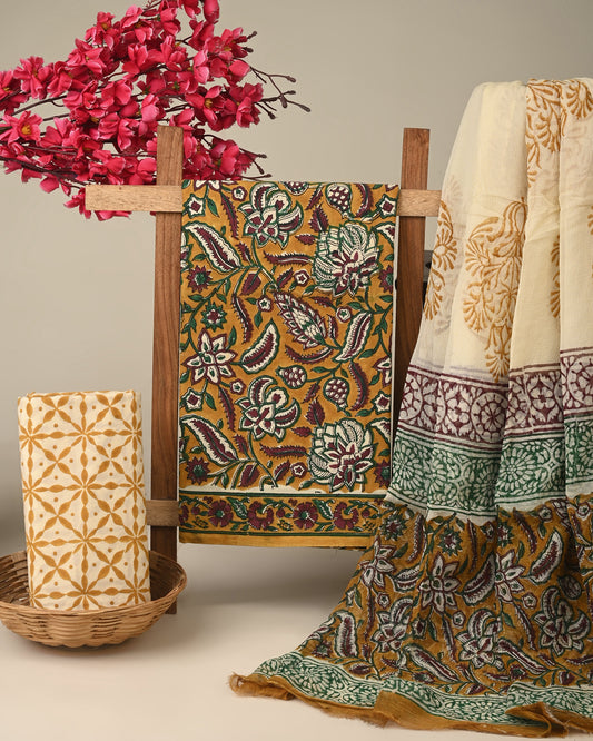 CHIFFON DUPATTA COTTON SUIT