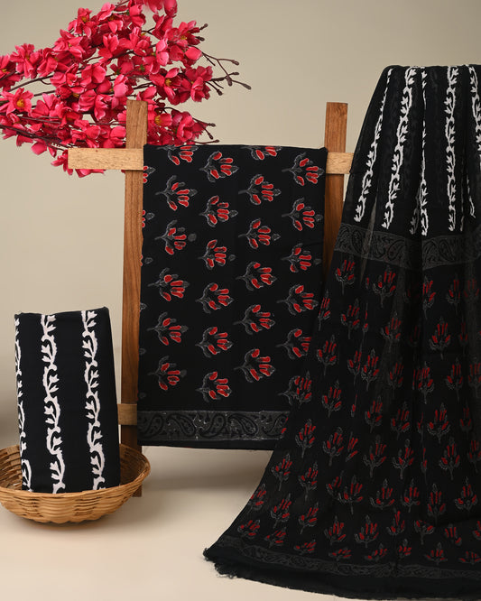 CHIFFON DUPATTA COTTON SUIT