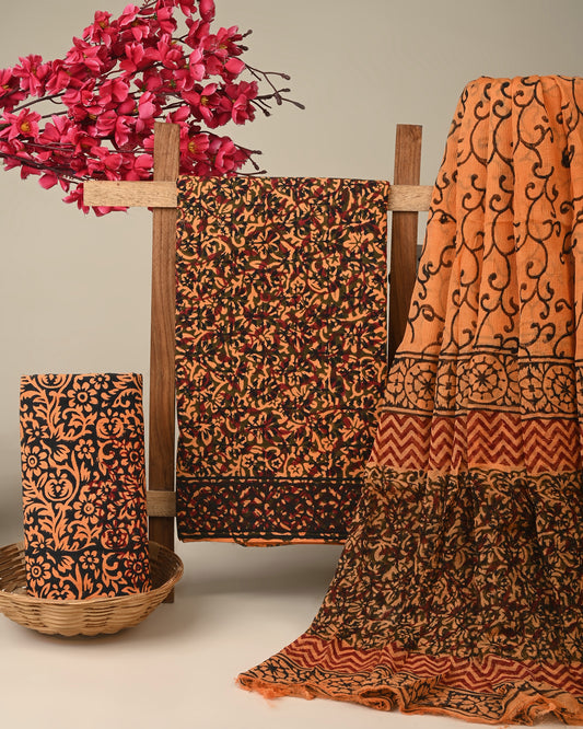 CHIFFON DUPATTA COTTON SUIT