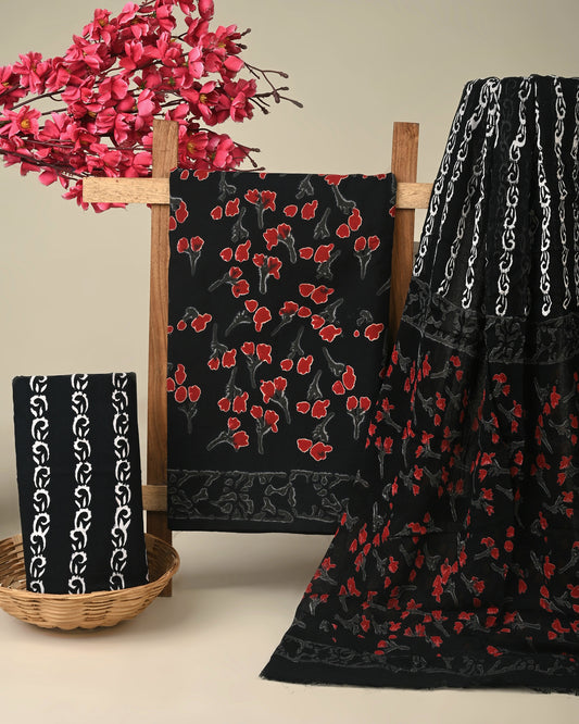 CHIFFON DUPATTA COTTON SUIT