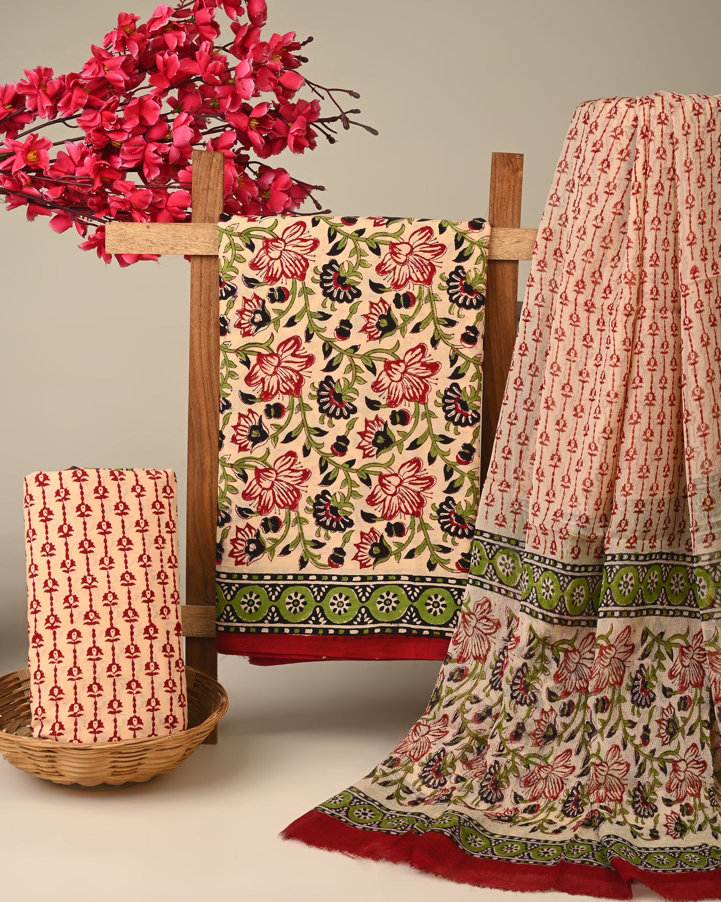 CHIFFON DUPATTA COTTON SUIT