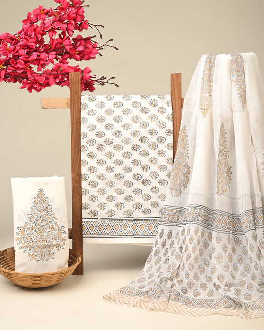 CHIFFON DUPATTA COTTON SUIT