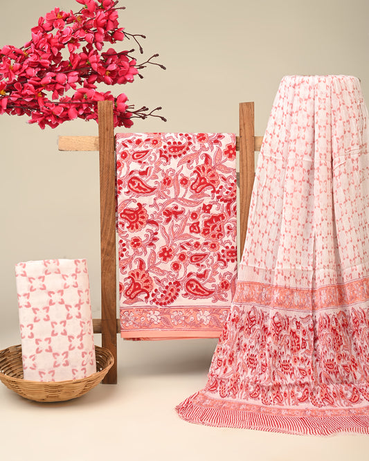 CHIFFON DUPATTA COTTON SUIT