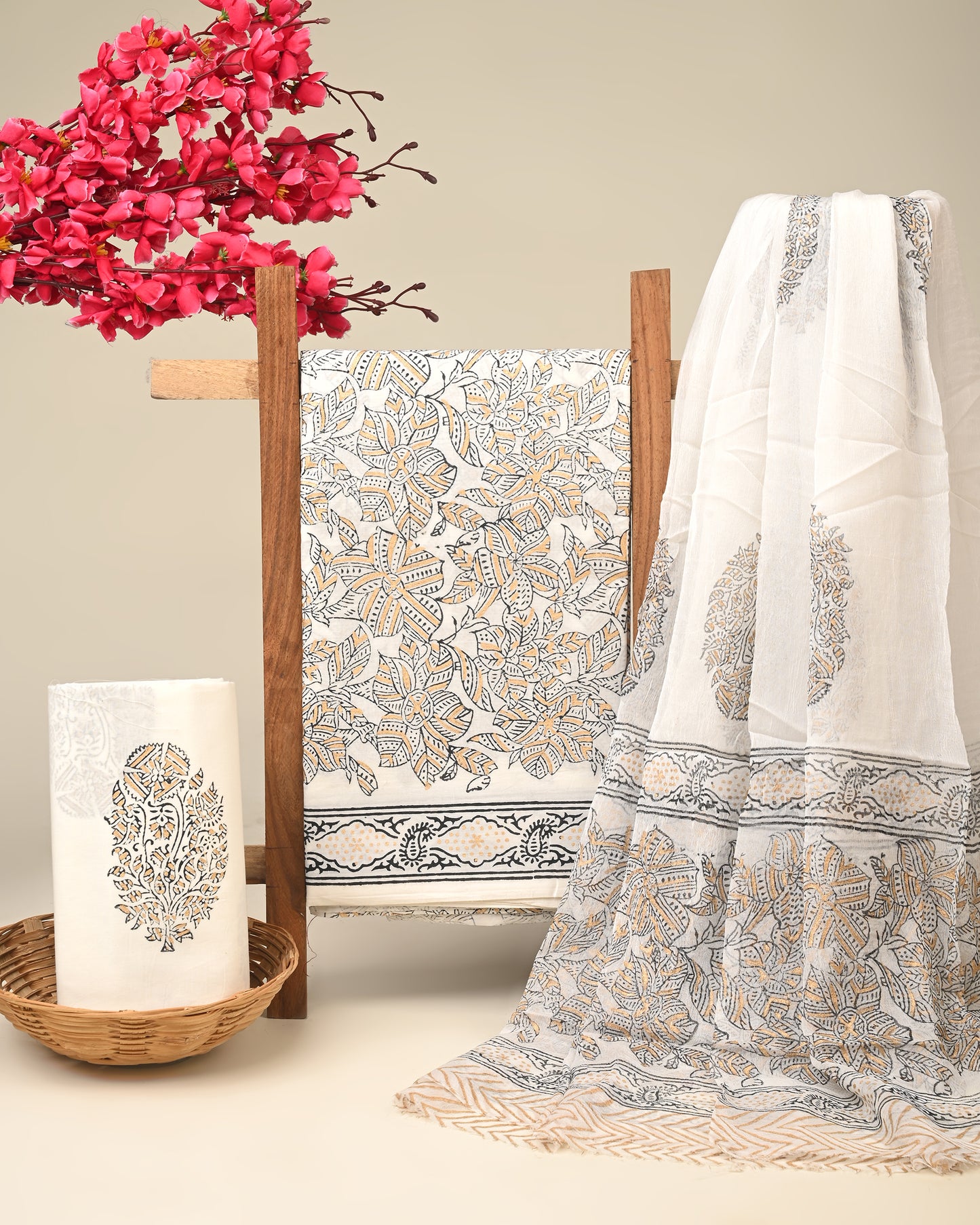 CHIFFON DUPATTA COTTON SUIT