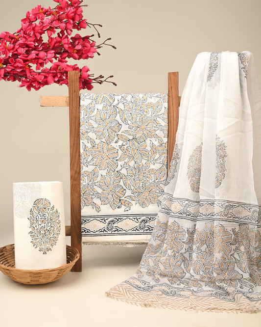 CHIFFON DUPATTA COTTON SUIT
