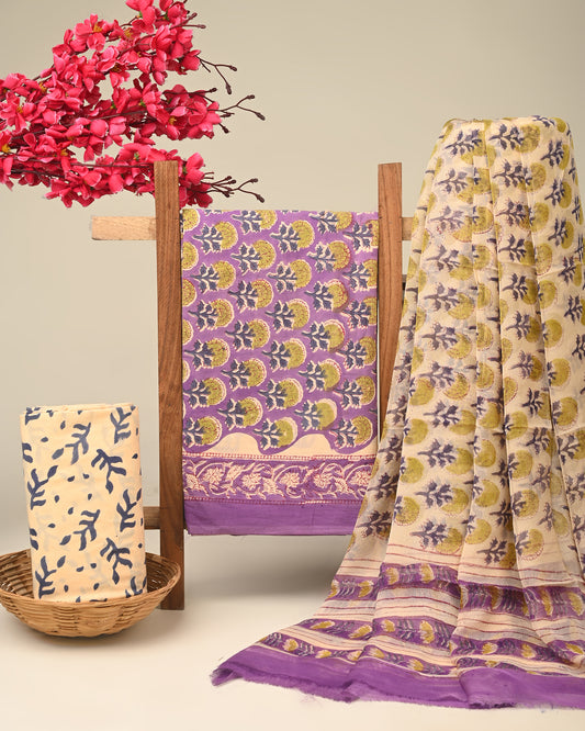 CHIFFON DUPATTA COTTON SUIT