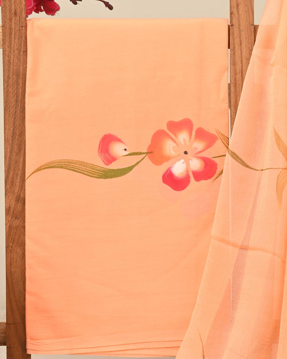 CHIFFON DUPATTA COTTON SUIT
