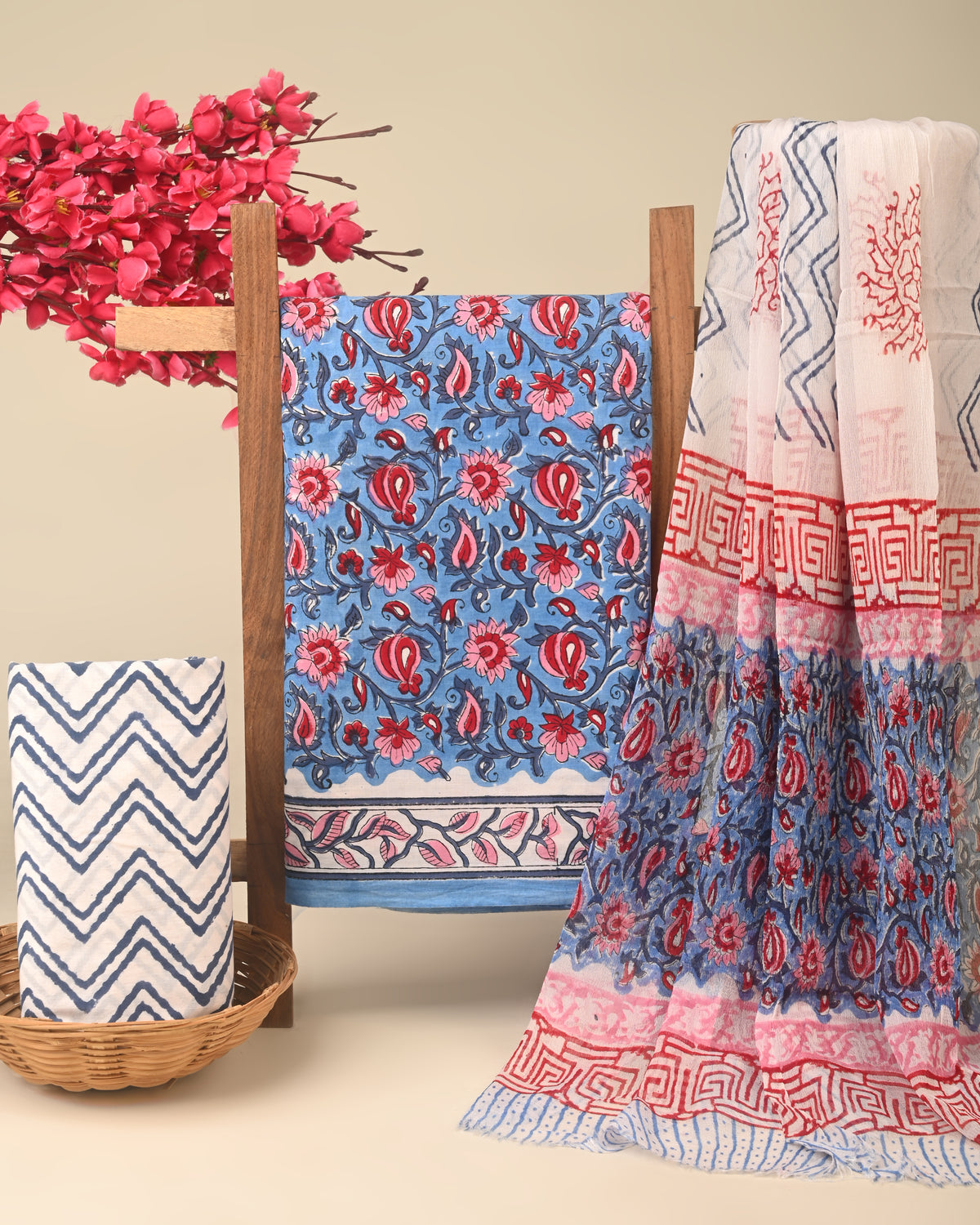 CHIFFON DUPATTA COTTON SUIT