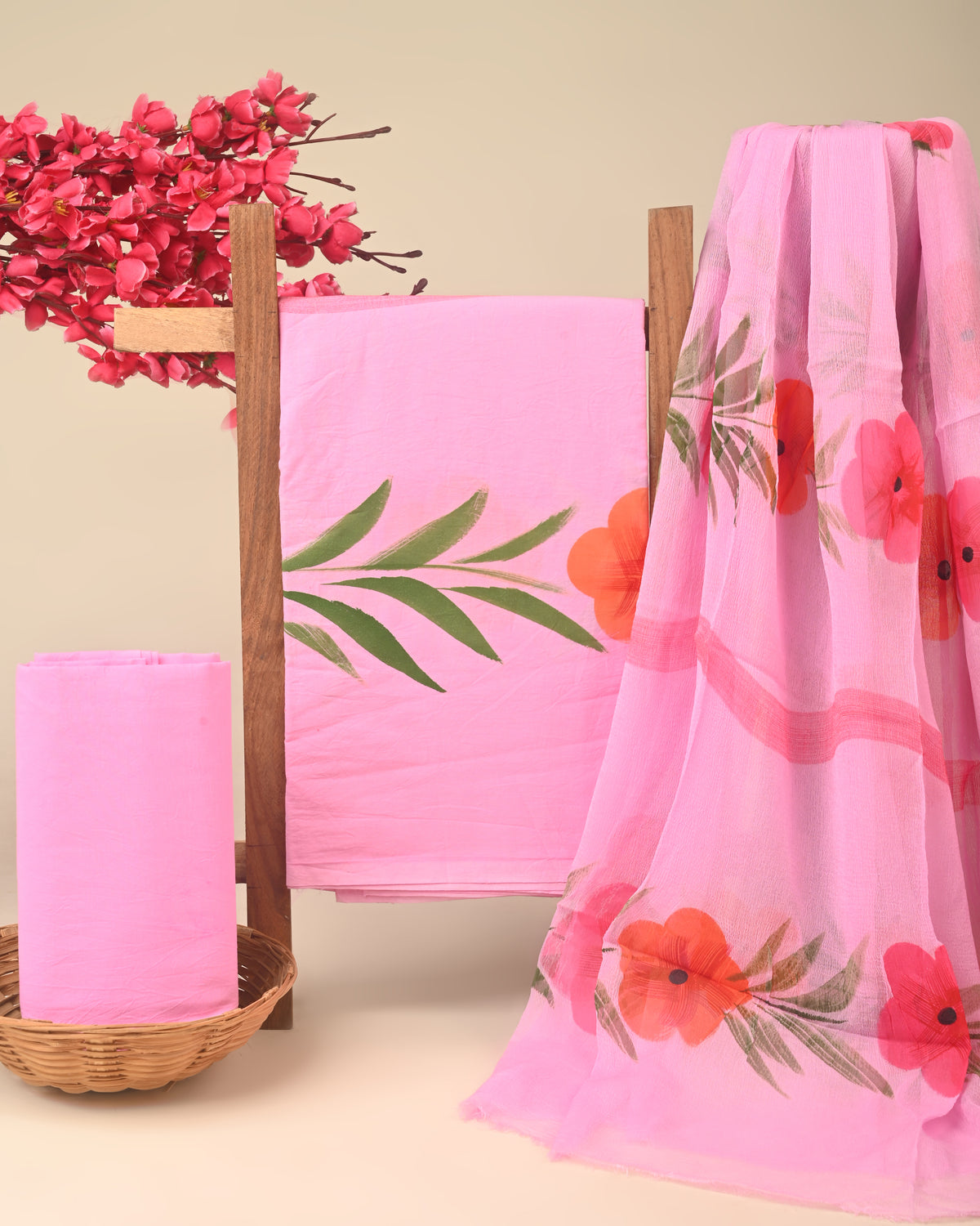 CHIFFON DUPATTA COTTON SUIT