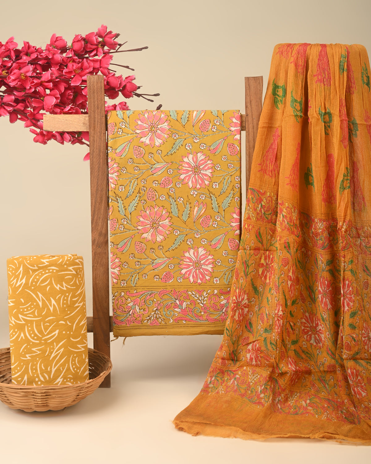 CHIFFON DUPATTA COTTON SUIT