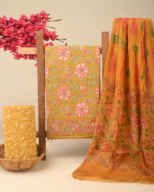CHIFFON DUPATTA COTTON SUIT
