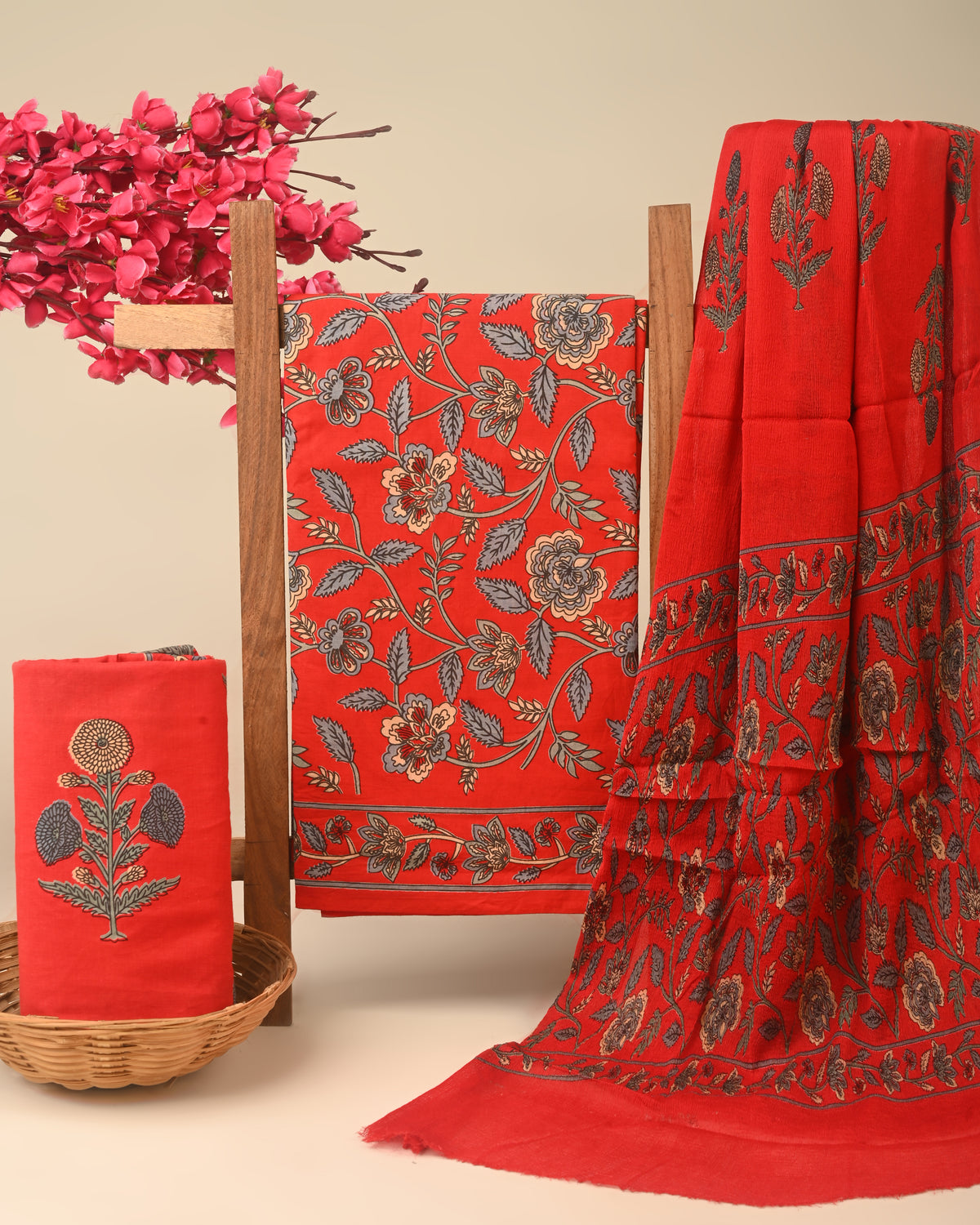 CHIFFON DUPATTA COTTON SUIT