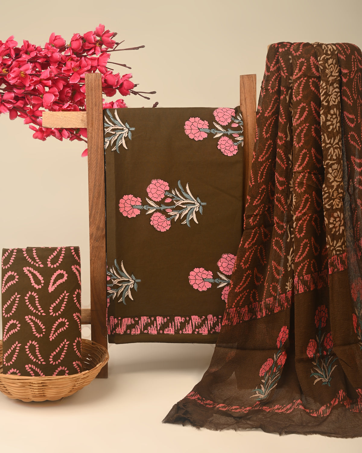 CHIFFON DUPATTA COTTON SUIT