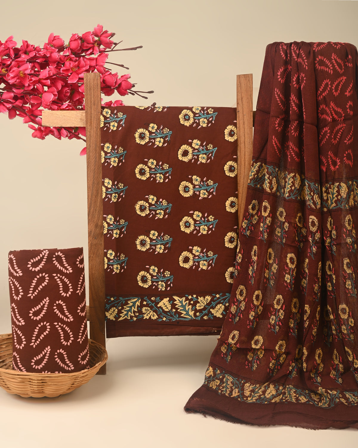 CHIFFON DUPATTA COTTON SUIT