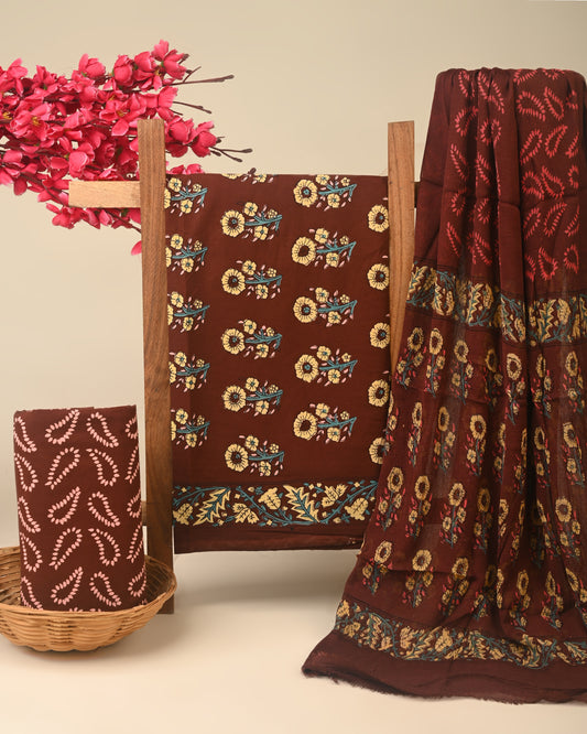 CHIFFON DUPATTA COTTON SUIT