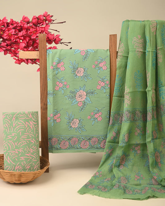 CHIFFON DUPATTA COTTON SUIT