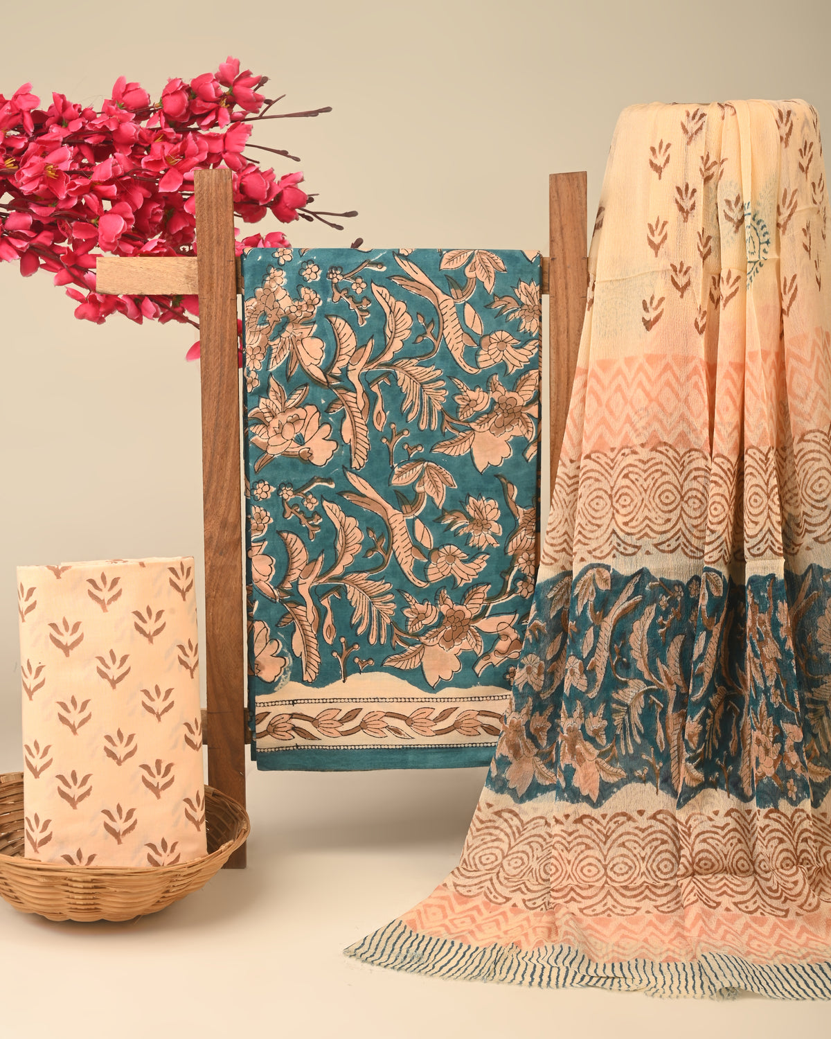 CHIFFON DUPATTA COTTON SUIT