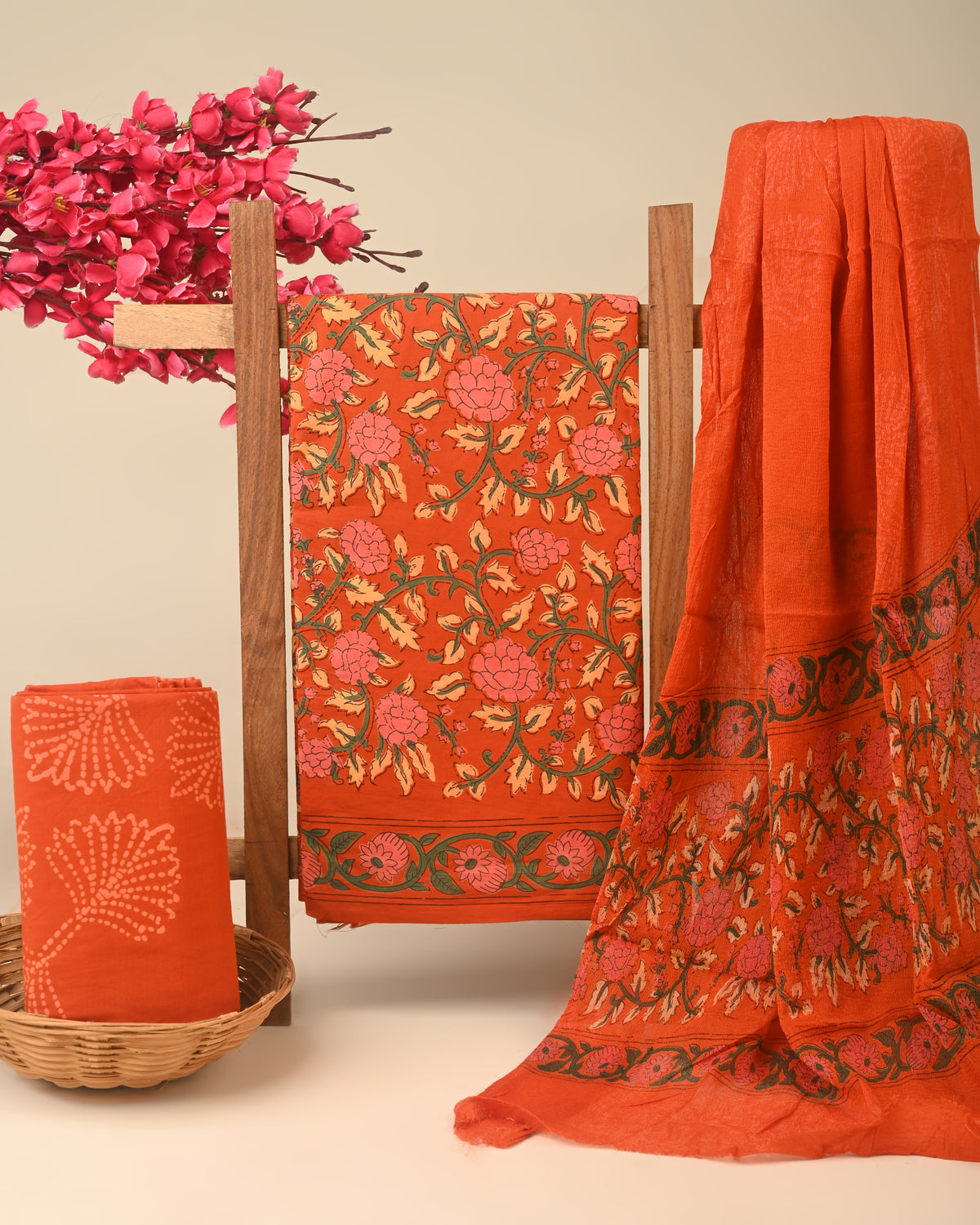 CHIFFON DUPATTA COTTON SUIT