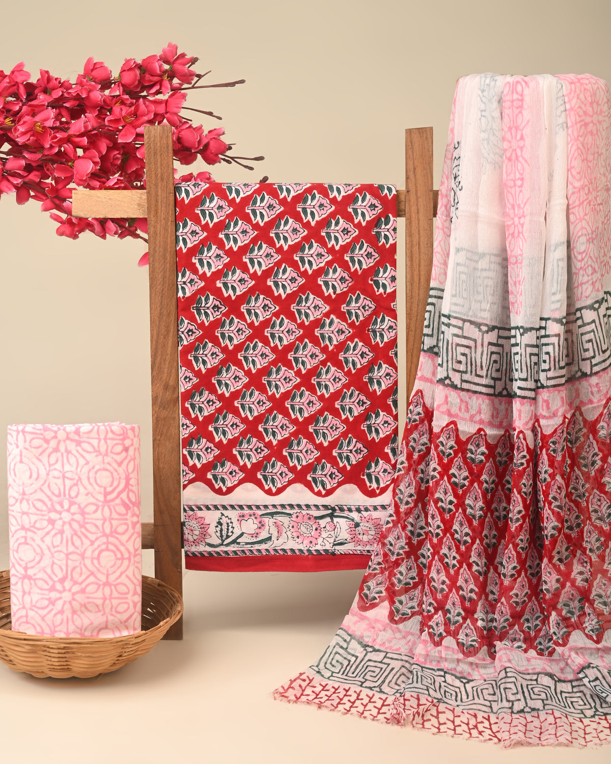 CHIFFON DUPATTA COTTON SUIT
