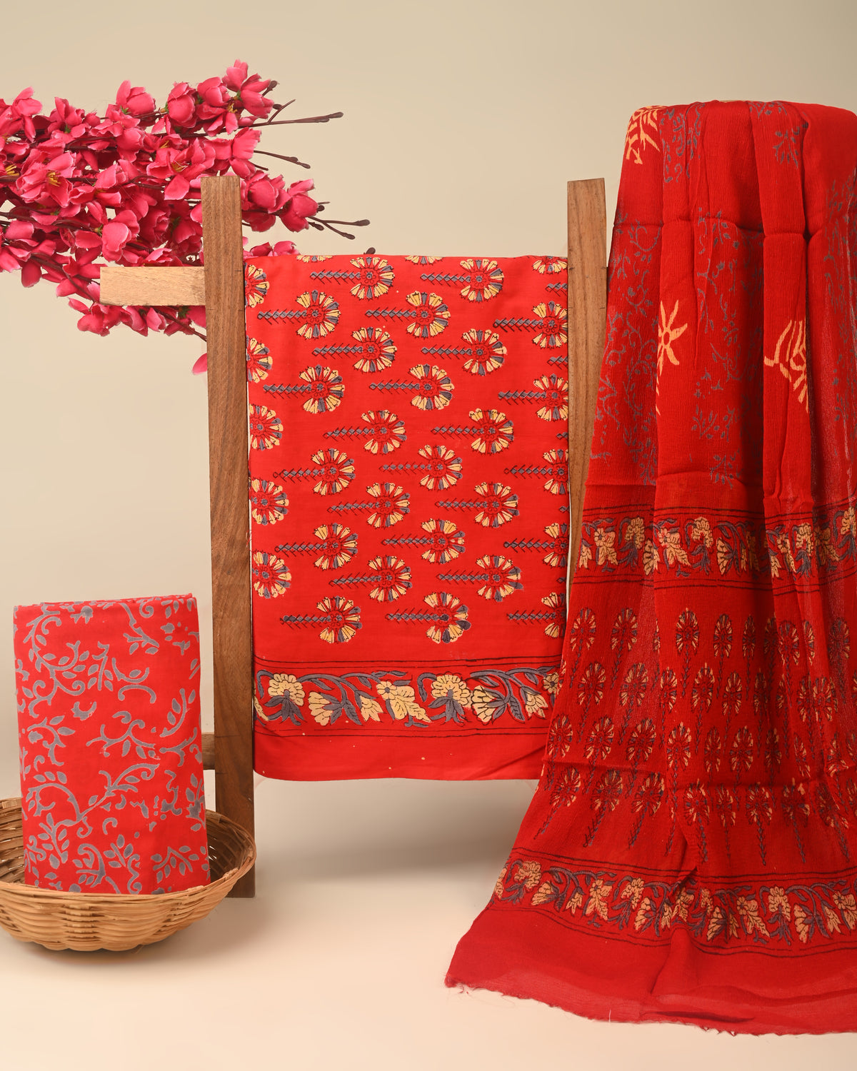 CHIFFON DUPATTA COTTON SUIT