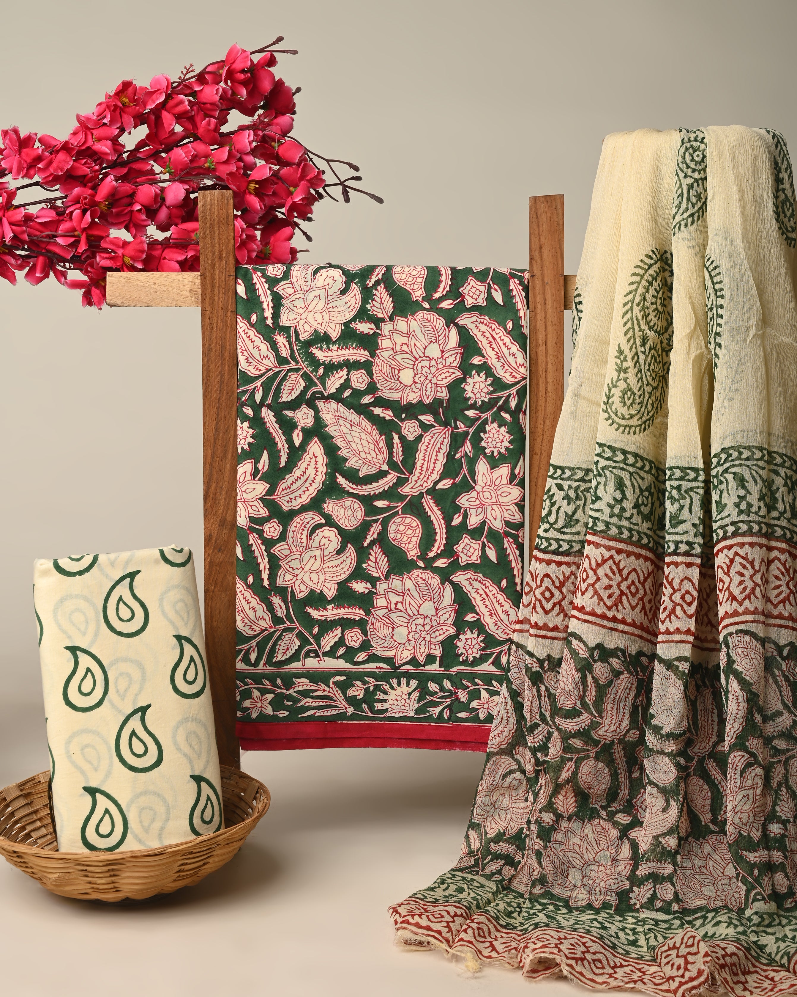 CHIFFON DUPATTA COTTON SUIT